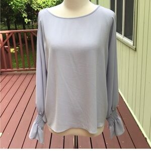 VINCE CAMUTO Romance Top Blouse Pale Lavender - Crocus Petal Sz Large